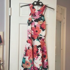 Aqua floral dress